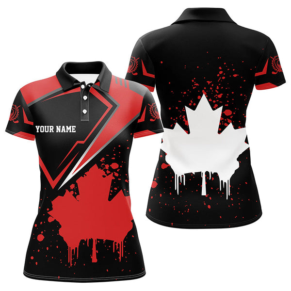 Max Corners Canada Flag Maple Leaf Customized Name 3D Golf Polo Shirt ...