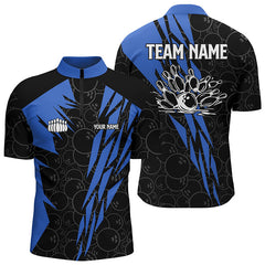 Maxcorners Black Bowling Camo Mens Polo Bowling Shirt Custom Bowling Strike Team League Jerseys