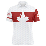 Maxcorners Golf Canada Flag  Customized Name 3D Polo Shirt