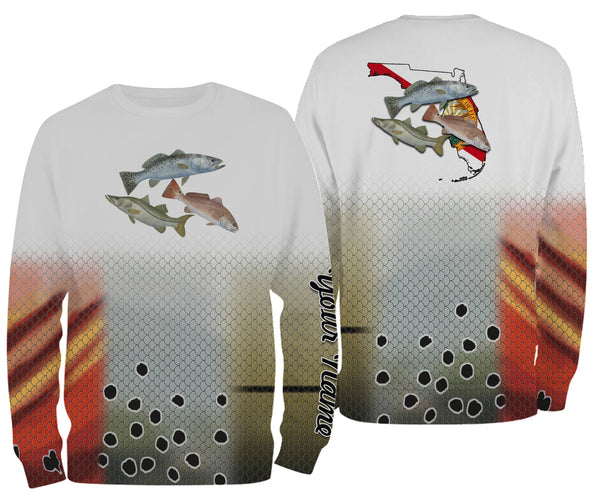 Maxcorners Customize Name Inshore Slam Snook, Redfish, Speckled Trout Fishing 3D Shirts