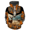 Maxcorners Deer Hunting Camo Orange Black Custom Name 3D All over print shirts, personalized hunting gifts LM2608