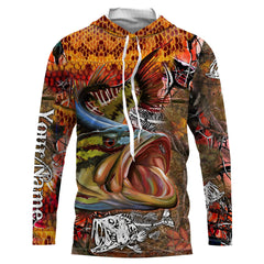 Maxcorners Angry Largemouth Bass Fishing Customize Name 3D Shirt