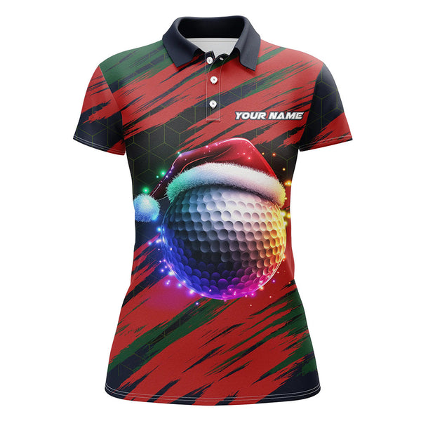 Maxcorners Christmas Golf ball Women golf polo shirt custom ladies golf tops Christmas golf gifts