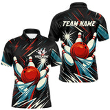 Maxcorners Lightning Thunder Retro Bowling Shirts For Men Custom Bowling Team League Jersey, Gift For Bowlers LM3010