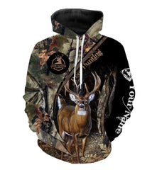 Maxcorners Beautiful White-tailed Deer Hunting Customize Name 3D Shirts
