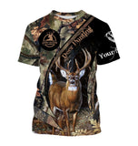 Maxcorners Beautiful White-tailed Deer Hunting Customize Name 3D Shirts