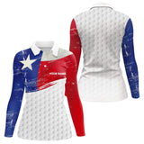 Maxcorners Mens golf polo shirts Texas flag patriotic custom name golf shirts for men, gift for the golfers
