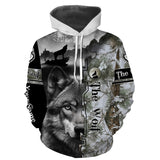 Maxcorners The Wolf Winter Camo Predators Hunting Customize Name 3D All Over Printed Shirts Personalized gifts LM2608