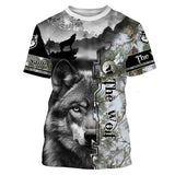 Maxcorners The Wolf Winter Camo Predators Hunting Customize Name 3D All Over Printed Shirts Personalized gifts LM2608