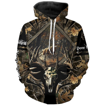 Maxcorners Deer Hunting Skull Camo Reaper Customize Name 3D All Over Printed Shirts Personalized gift LM2608
