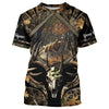 Maxcorners Deer Hunting Skull Camo Reaper Customize Name 3D All Over Printed Shirts Personalized gift LM2608