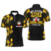 Maxcorners Funny Yellow Argyle Bowling Beer Polo Shirts Custom My Drinking Team Has A Bowling Problem For Men And Women