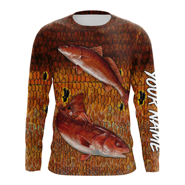 Maxcorners Redfish Fishing Customize Name 3D Shirt