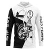 Maxcorners Black and White Largemouth Bass Fishing shirt Custom Long sleeve fishing shirts LM0201