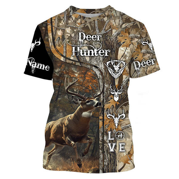 Maxcorners Deer Hunter big game hunting camo Custom Name 3D All over print hunting shirts LM2608
