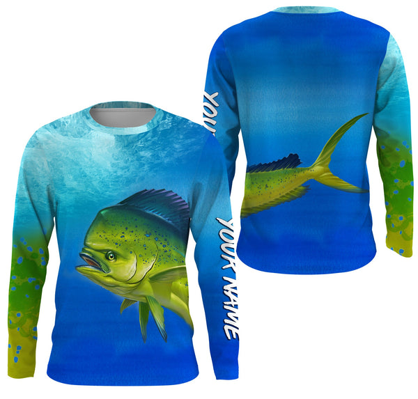 Maxcorners Customize Name Mahi-mahi Dorado Fishing 3D Shirts