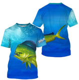 Maxcorners Customize Name Mahi-mahi Dorado Fishing 3D Shirts