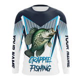 Maxcorners Personalized Crappie fishing 3D All Over Printed Long Sleeve Shirts, Crappie Tournament Fishing Jersey MT2108