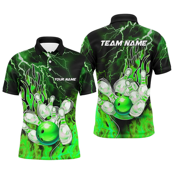 Maxcorners Bowling Thunder And Fire Pro Multicolor Option Customized Name 3D Shirt