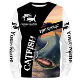 Maxcorners Customize Name All Over Printed 3D Shirt Catfish Fishing Hoodie