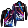 Maxcorners Skull Bowling Shirt Personalized Bowling Team League Skull Polo Shirt