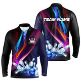 Maxcorners Skull Bowling Shirt Personalized Bowling Team League Skull Polo Shirt