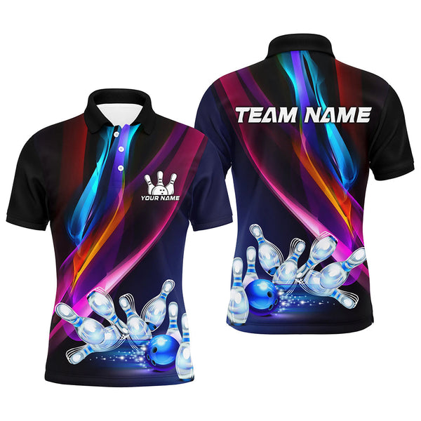 Maxcorners Skull Bowling Shirt Personalized Bowling Team League Skull Polo Shirt