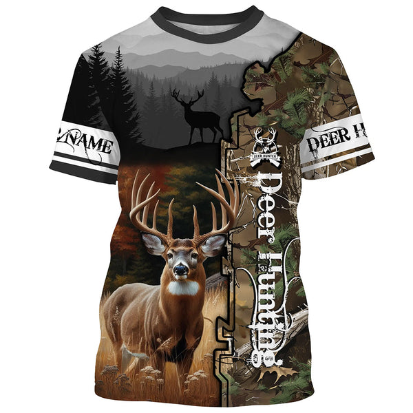 Maxcorners Deer hunting Customize Name 3D All Over Printed Shirts Personalized gift For Hunter Hunting Lovers LM2608