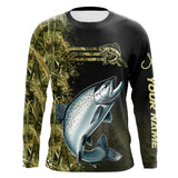 Maxcorners Salmon fishing camouflage Custom performance long sleeve Fishing Shirts, Salmon Fishing jerseys MT2108