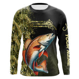 Maxcorners Redfish fishing camouflage Custom performance long sleeve Fishing Shirts, Red Drum Fishing jerseys MT2108
