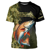 Maxcorners Redfish fishing camouflage Custom performance long sleeve Fishing Shirts, Red Drum Fishing jerseys MT2108