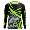 Maxcorners Personalized Crappie Long Sleeve Fishing Shirts, Crappie Tournament Fishing Jerseys | Green MT2108
