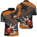 Maxcorners Bowling Ball And Pins Team League Jerseys Customized Name, Team Name 3D Polo Shirt Unisex