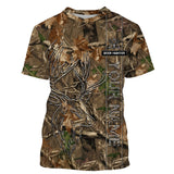 Maxcorners Deer Hunting tree camo Customize Name 3D All Over Printed Shirts Personalized Hunting gifts LM2608