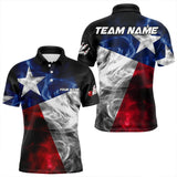 Maxcorners Smoke Texas Flag Black Bowling Polo, Quarter Zip Shirt For Men & Women Custom Patriotic Team Bowling Jersey Nqs9631
Regular Price$39.99