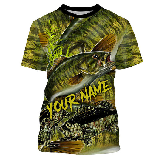 Maxcorners Smallmouth Bass Fishing 3D Shirts Customize Name