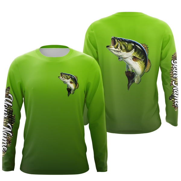 Maxcorners Customize Name Largemouth Bass Fishing 3D Shirts
