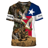 Maxcorners Duck Hunting Camo Texas Flag Custom hunting shirts - personalized apparel gift for hunting lovers LM2608