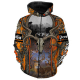 Maxcorners Custom Name Deer Hunting Orange Camo 3D All Over Printed Clothes