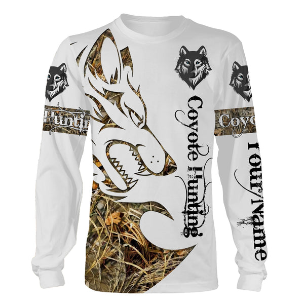 Maxcorners Coyote Hunting Customize Name 3D Shirts