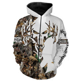 Maxcorners Deer Skull Grim Reaper Hunting Customize Name 3D Shirts