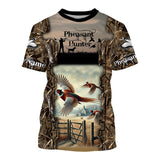 Maxcorners Pheasant Hunting Camo Customize Name 3D All Over Printed Shirts Personalized gift For Hunting Lovers LM2608