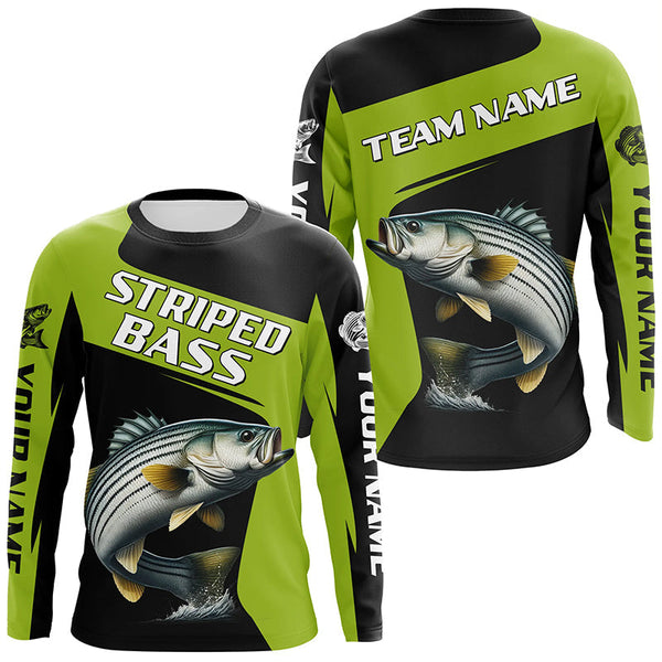 Maxcorners Striped Bass fishing Custom Long Sleeve Tournament Fishing Shirts, Performance Striper Fishing Jerseys MT2108