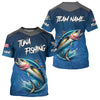 Maxcorners Blue camo Tuna fishing Custom performance long sleeve team Tuna fishing tournament shirts MT2108