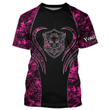 Maxcorners Wild boar hunting tattoo pink girl camo Custom Name 3D All Over Printed shirts, leggings LM2608