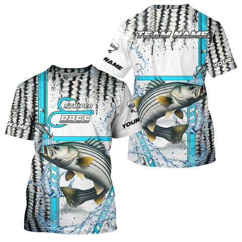 Maxcorners Striped Bass fishing scales custom Striper fishing team jerseys, Striped Bass fishing apparel MT2108