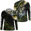 Maxcorners Personalized Largemouth Bass Fishing jerseys, Bass scales lightning thunder tournament fishing shirts LM1112