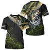 Maxcorners Personalized Largemouth Bass Fishing jerseys, Bass scales lightning thunder tournament fishing shirts LM1112