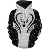 Maxcorners Deer tattoo shirt Custom Name 3D All Over Printed Shirt, leggings - hunting gift LM2608