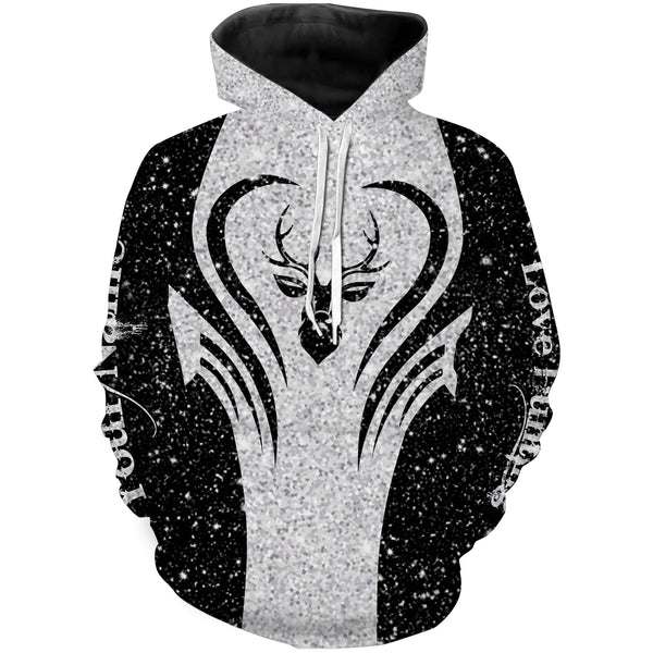Maxcorners Deer tattoo shirt Custom Name 3D All Over Printed Shirt, leggings - hunting gift LM2608